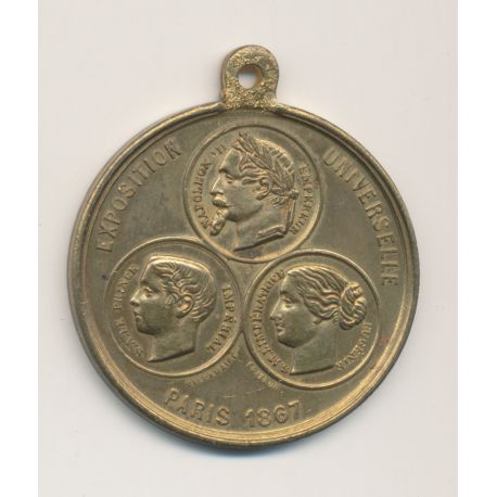 Médaille - Exposition universelle Paris 1887 - Inauguration du palais 1867 - laiton - 36mm - TTB+