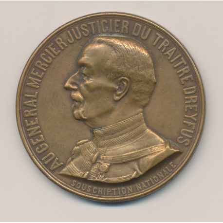 Médaille - Général Mercier - bronze 50mm - TTB+