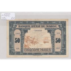 Maroc - 50 Francs - 1.03.1944 - TTB