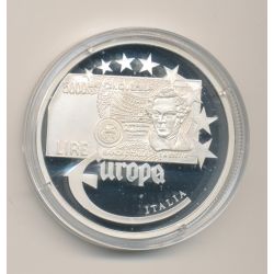 Europa 1997 - Italie - Billet 5000 Lire - argent - FDC