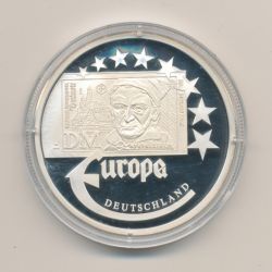 Medaille Europa - 1997 - Allemagne - Billet deutschmark - argent - FDC