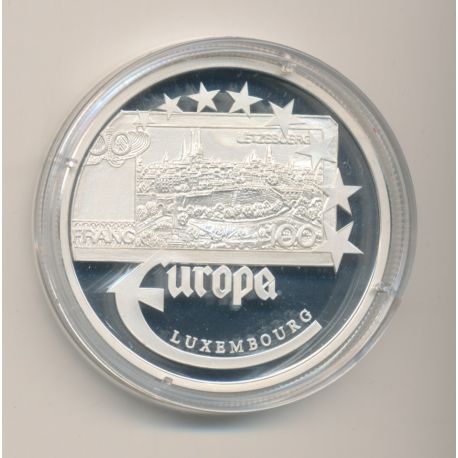 Medaille Europa - 1997 - Luxembourg - billet 100 francs - argent