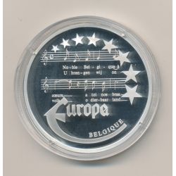 Medaille Europa - 1997 - Belgique - Partition de musique - argent - FDC