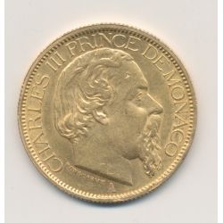 Monaco - 100 Francs Or - 1882 A - Charles III - TTB
