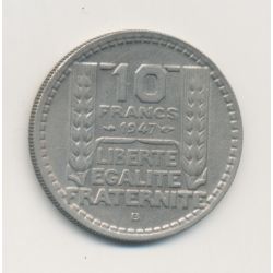 10 Francs Turin - 1947 B - petite tête - SUP