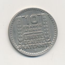 10 Francs Turin - 1946 B - rameaux longs - SUP