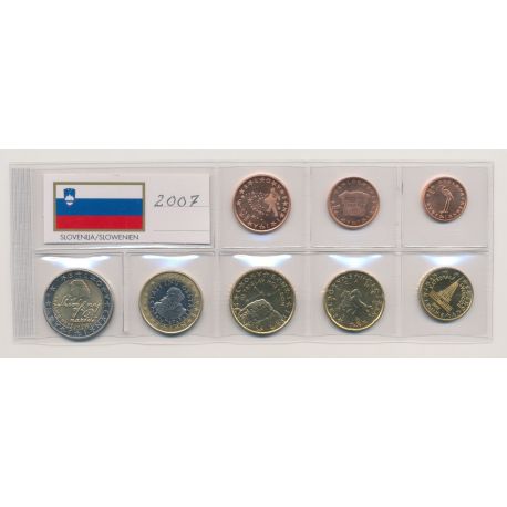 Slovénie - 1 Cent à 2 Euro - 2007 - Série 8 pièces 