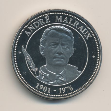 Médaille - André Malraux - 1901-1976 - collection panthéon - nickel