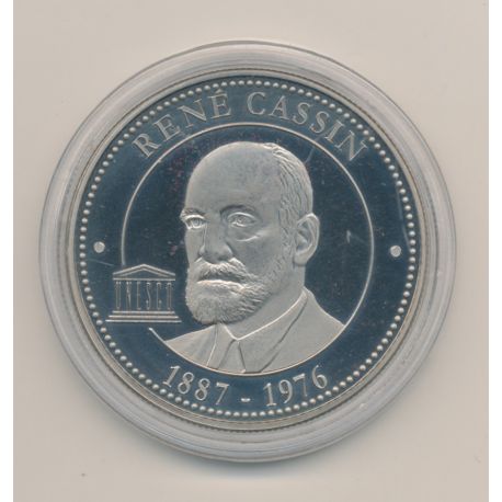 Médaille - René cassin - collection panthéon - nickel - 41mm