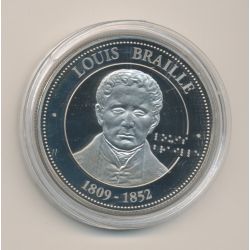 Médaille - Louis braille - collection Panthéon - 41mm - cupronickel