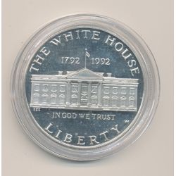 Etats-Unis - 1 Dollar White house - 1992 W - argent - FDC