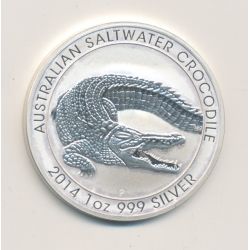 Australie - 1 Dollar 2014 - Saltwater Crocodiles - argent 1 once