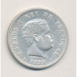 Portugal - 500 Reis 1891 - Carlos I - argent - TTB+