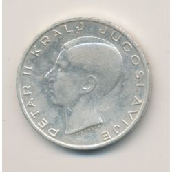 Yougoslavie - 20 Dinara 1938 - Pierre II - argent - TTB+