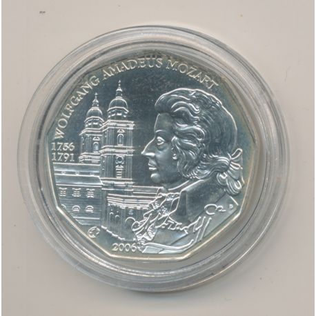Autriche - 5 euro 2006 - Mozart - argent - FDC