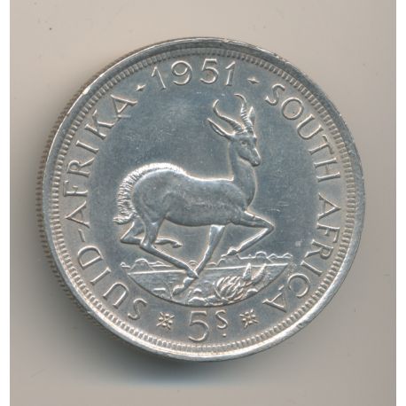 Afrique du sud - 5 Schillings 1951 Pretoria - argent - SUP