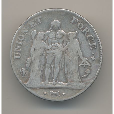 5 Francs Union et Force - AN 4 A Paris - TB
