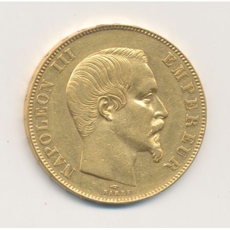 50 Francs Or - 1857 A Paris - Napoléon III - Tête nue - TTB+