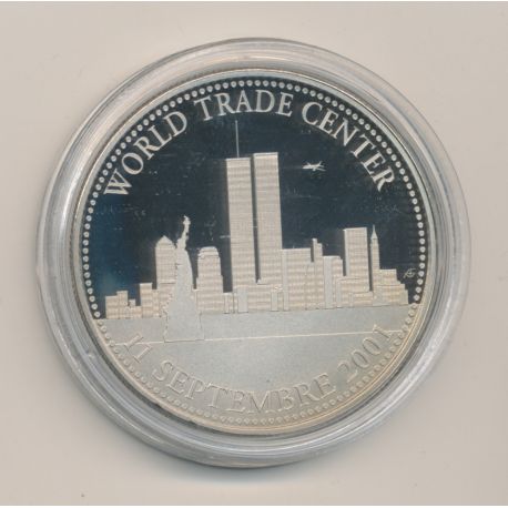 Médaille - World trade center - 11s septembre 2001 - Les événements fort de votre vie - 41mm - cupronickel