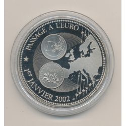 Médaille - Passage à l'euro - 1er janvier 2002 - Les événements fort de votre vie - 41mm - cupronickel