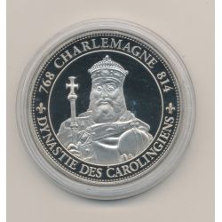 Médaille - Charlemagne - Dynastie des carolingiens - cupronickel - Rois et reines de France - 41mm
