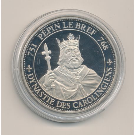 Médaille - Pepin le bref - Dynastie des carolingiens - cupronickel - Rois et reines de France - 41mm