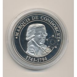 Médaille - Marquis de Condorcet - 1743-1794 - collection Panthéon - 41mm - cupronickel