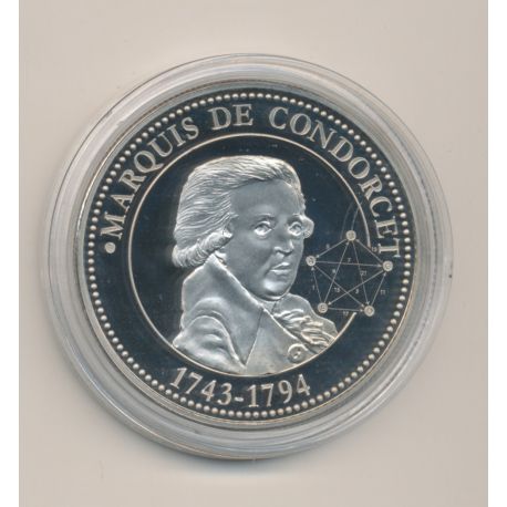 Médaille - Marquis de Condorcet - 1743-1794 - collection Panthéon - 41mm - cupronickel