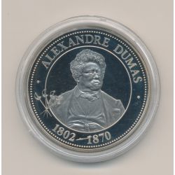 Médaille - Alexandre Dumas - 1802-1870 - collection Panthéon - 41mm - cupronickel