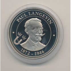 Médaille - Paul Langevin - 1872-1946 - collection Panthéon - 41mm - cupronickel