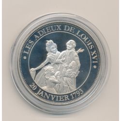 Médaille - Les adieux de Louis XVI - Révolution Française - 1793 - 41mm