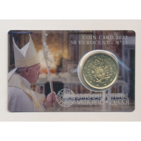 Coincard Vatican N°13 - 50 Cents 2022