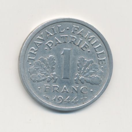 1 Franc Francisque - 1944 B - légère - alu - TTB+