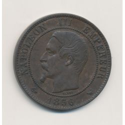 10 Centimes - 1856 W Lille - Napoléon III Tête nue - bronze - ttb+