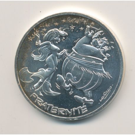 10 Euro Asterix - 2015 - fraternité - falbala et obelix danse - argent 17g 0,333 