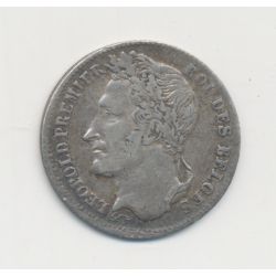 Belgique - 1/4 Franc 1834 Bruxelles - Léopold 1er - argent - TTB+