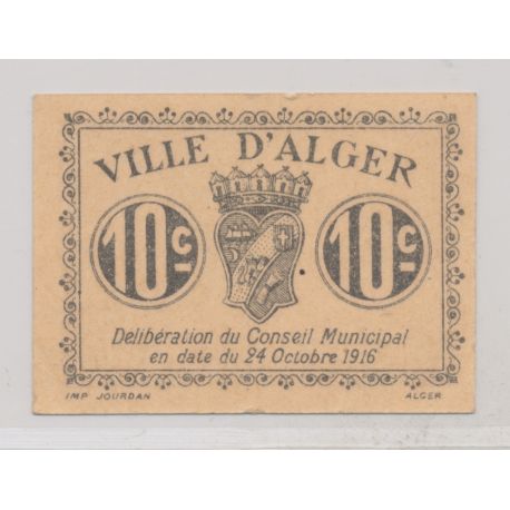Alger - 10 centimes 1916 - SUP