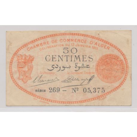 Alger - 50 centimes 1915 - TTB