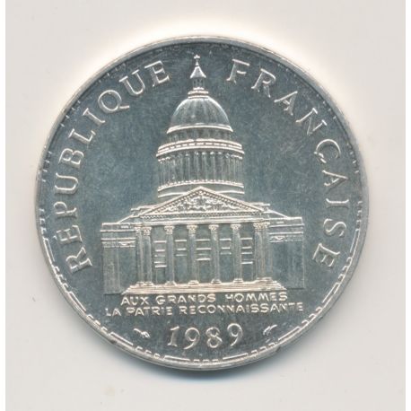 100 Francs Panthéon - 1989 - argent - SUP+