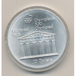 10 Dollars 1974 - JO Montreal 1976 - Pantheon - argent - FDC