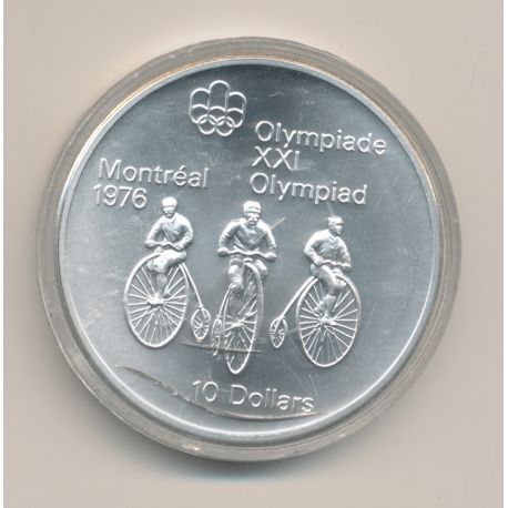 10 Dollars 1974 - JO Montreal 1976 - Cyclisme - argent - FDC