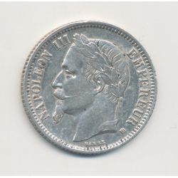 50 centimes Napoléon III - 1864 K Bordeaux - Tête laurée - TTB