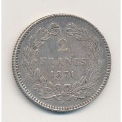 Cérès - 2 Francs - 1871 K Bordeaux - sans légende - TTB