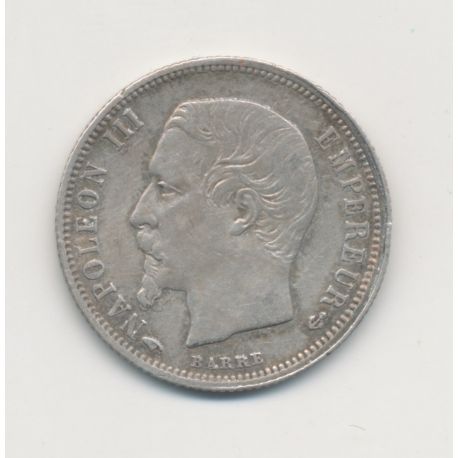 50 centimes Napoléon III - 1860 A Paris - Tête nue - TTB+