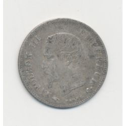 20 centimes Napoléon III - 1860 A Paris - Tête laurée - TB+