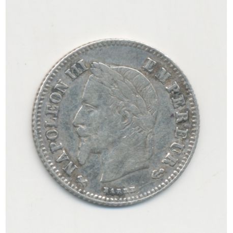 20 centimes Napoléon III - 1866 K Bordeaux - Tête laurée - TTB