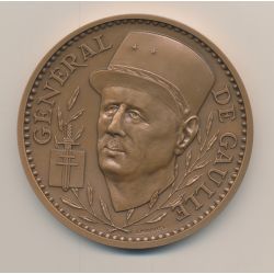 Médaille - Général De Gaulle - 40e anniversaire de la victoire - 1945-1985 - bronze - 