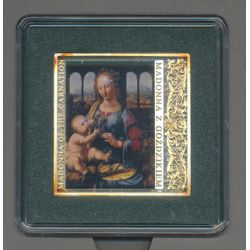Niue Island - 1 Dollar 2014 - La madonne à l'oeillet - 1999 ex - argent
