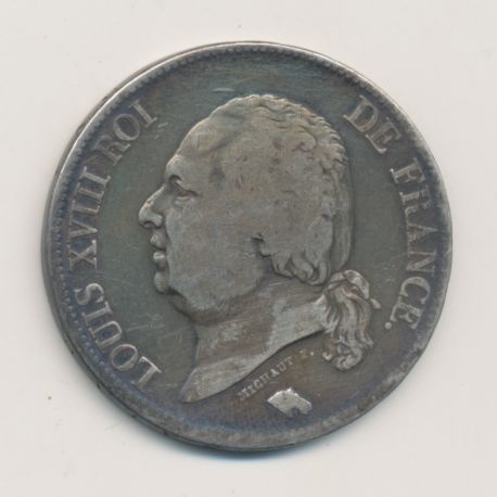 5 Francs Louis XVIII - Buste nu - 1824 I Limoges - TB