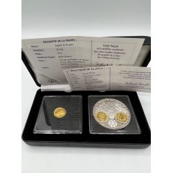 Coffret 2 médailles - Napoléon Empereur - or et argent